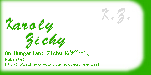 karoly zichy business card